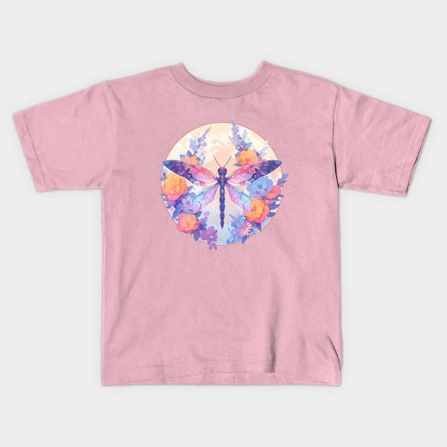 Kawaii Dragonfly Kids T-Shirt by DarkSideRunners